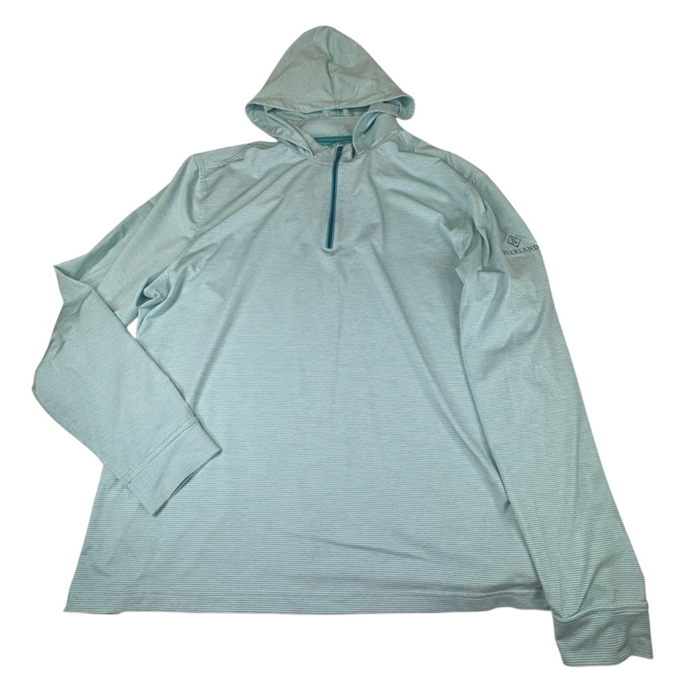 !!! SOLD !!! Golf Hoodie Men's XL Green Strap Stretch 1/4 Zip UPF 50 Logo